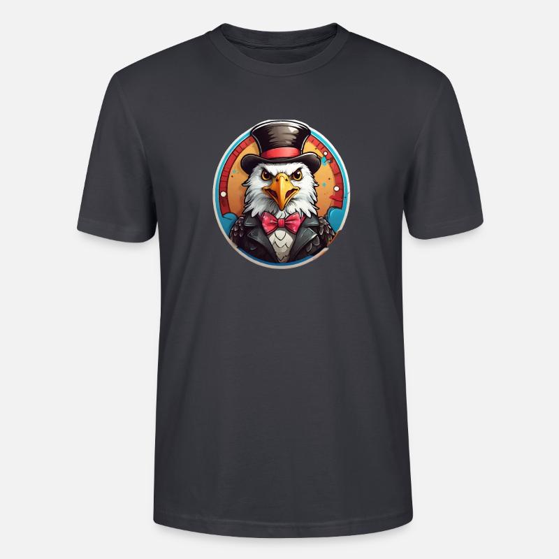 Bande dessinée Funny Eagle - T-shirt bio CRAFTER Stanley Stella Unisexe - bleu gris foncé