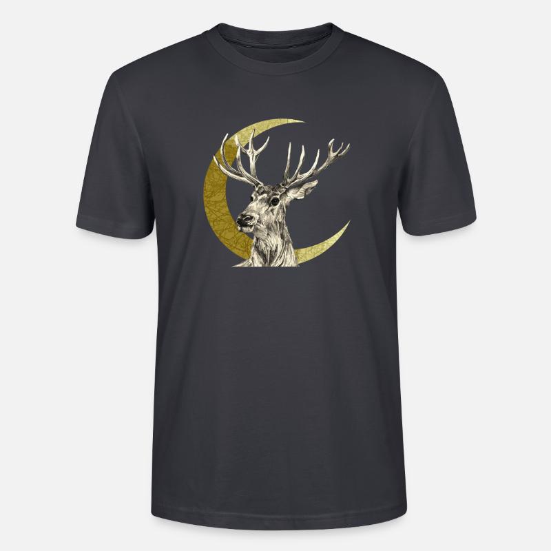 Cerf - T-shirt bio CRAFTER Stanley Stella Unisexe - bleu gris foncé