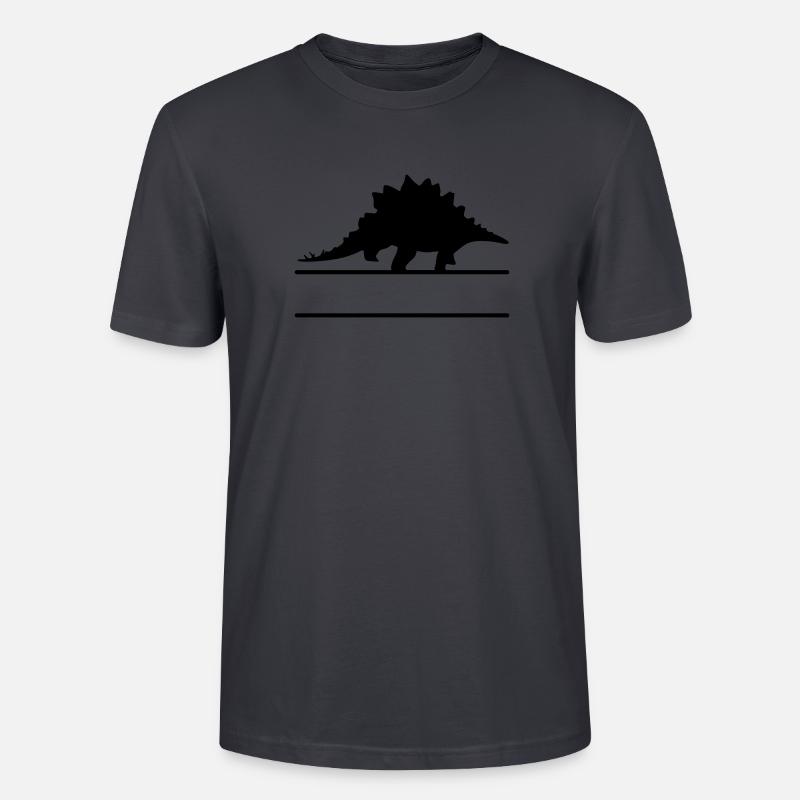 Dinosaurier - eigenen Text, eigener Name - Stanley/Stella Unisex Bio-T-Shirt CRAFTER - Dunkles Graublau