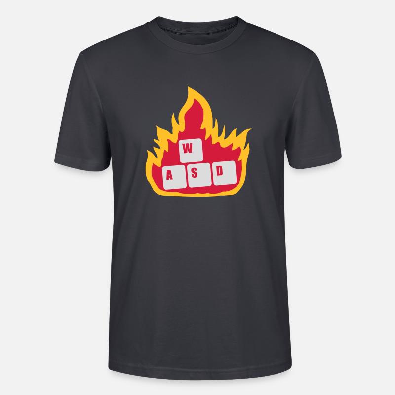 Nerd Computer WASD Clavier - T-shirt bio CRAFTER Stanley Stella Unisexe - bleu gris foncé