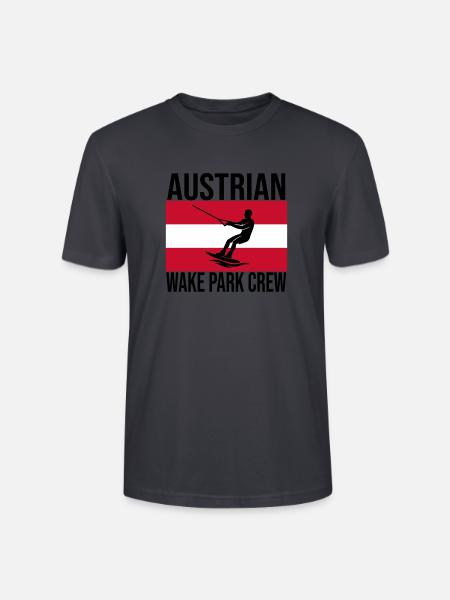 Austrian Wake Crew Wakeboard Shirt - Stanley/Stella CRAFTER Unisex Organic T-Shirt - India Ink Grey