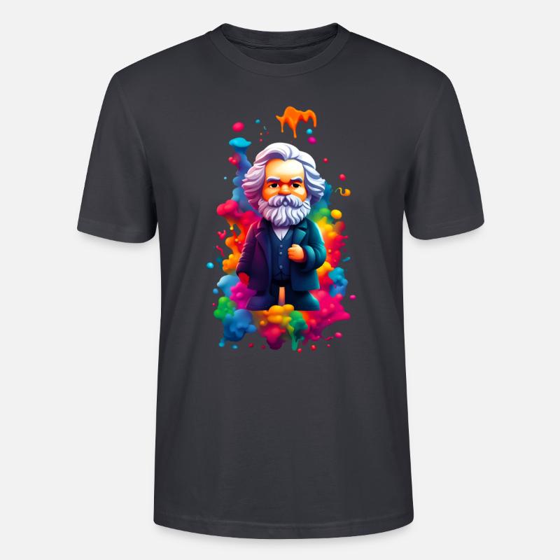 Karl Marx - Stanley/Stella Unisex Bio-T-Shirt CRAFTER - Dunkles Graublau