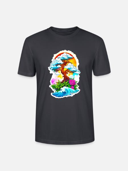 High waves 04 - Stanley/Stella CRAFTER Unisex Organic T-Shirt - India Ink Grey