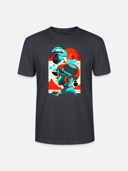Fille de l’espace - T-shirt bio CRAFTER Stanley Stella Unisexe - bleu gris foncé