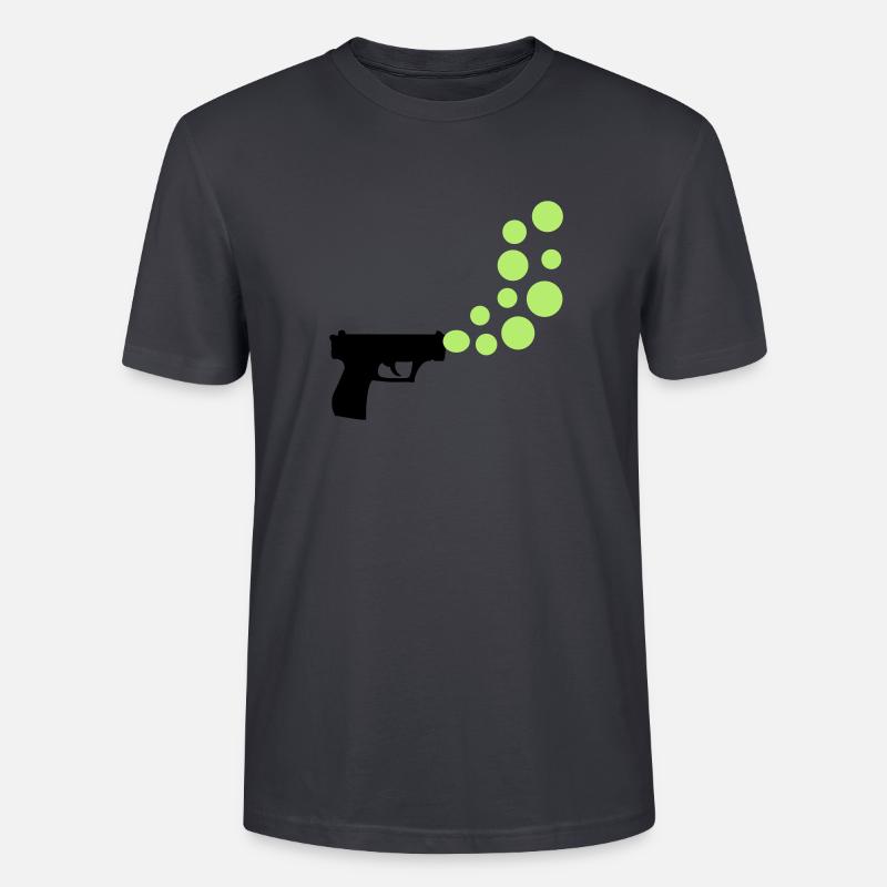 bubble gun - Stanley/Stella Unisex Bio-T-Shirt CRAFTER - Dunkles Graublau