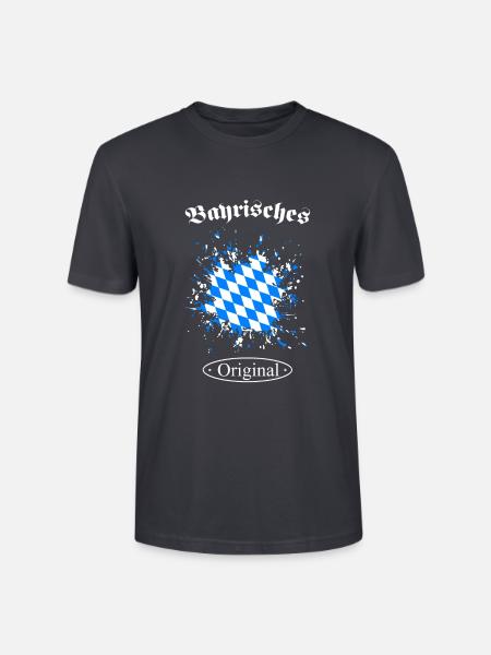 Bayrisches Original Bayern Bavaria - Stanley/Stella Unisex Bio-T-Shirt CRAFTER - Dunkles Graublau