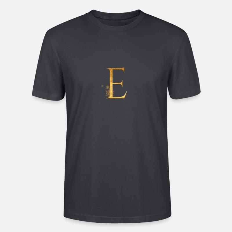 Anfangsbuchstabe E - Stanley/Stella Unisex Bio-T-Shirt CRAFTER - Dunkles Graublau