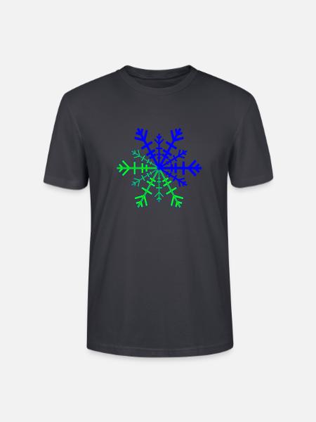 Weihnachtsstern -Winter - Stanley/Stella Unisex Bio-T-Shirt CRAFTER - Dunkles Graublau