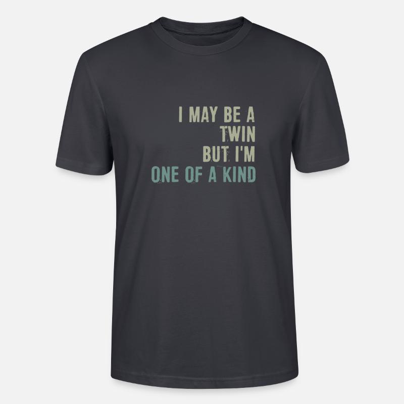 Zwilling einer Art / Geschenk Idee - Stanley/Stella Unisex Bio-T-Shirt CRAFTER - Dunkles Graublau