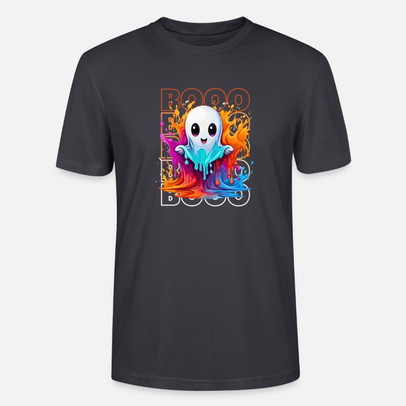 Chibi Float & Booo! spectral Tee ! - T-shirt bio CRAFTER Stanley Stella Unisexe - bleu gris foncé