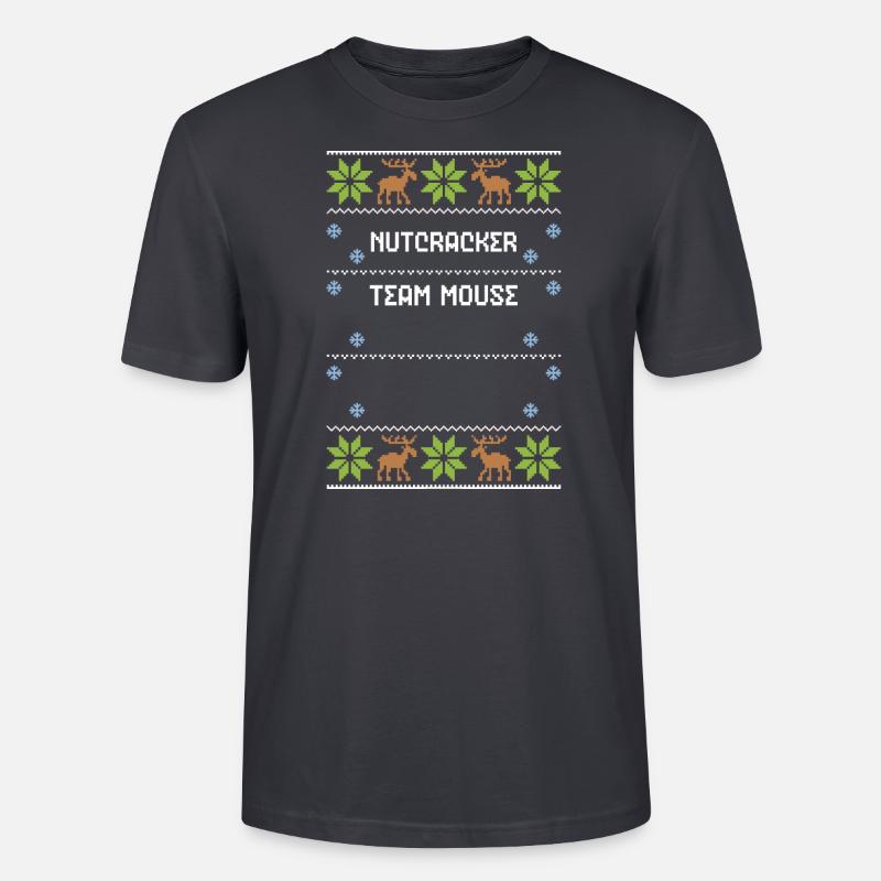 Nutcracker Team Mouse - Stanley/Stella Unisex Bio-T-Shirt CRAFTER - Dunkles Graublau