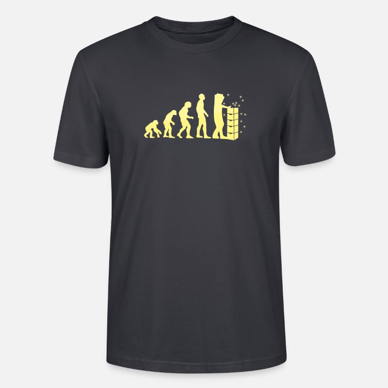 évolution de l'apiculture - T-shirt bio CRAFTER Stanley Stella Unisexe - bleu gris foncé