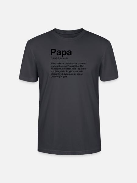 Papa linie - Stanley/Stella Unisex Bio-T-Shirt CRAFTER - Dunkles Graublau