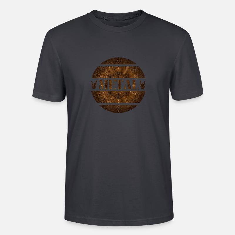 Heavy metal Explosion in rostbraun - Stanley/Stella Unisex Bio-T-Shirt CRAFTER - Dunkles Graublau