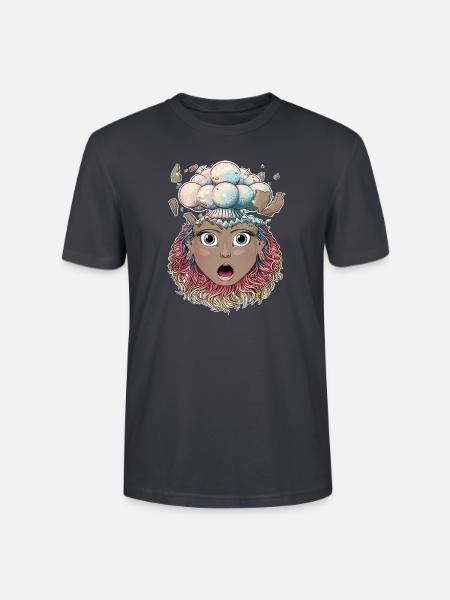 Reva Prisma explodierendes Kopfgesicht - Stanley/Stella Unisex Bio-T-Shirt CRAFTER - Dunkles Graublau