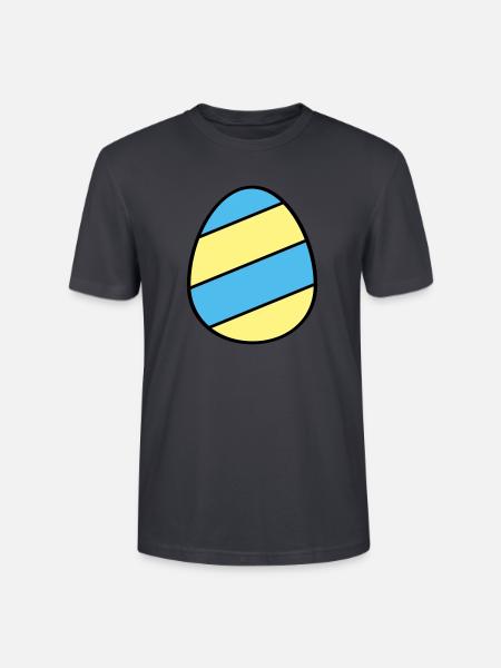 Easter egg striped - Stanley/Stella CRAFTER Unisex Organic T-Shirt - India Ink Grey