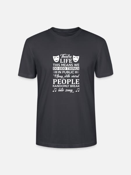 THEATRE LIFE vaatteet - Stanley/Stella CRAFTER unisex luomu-t-paita - tummanharmaansininen