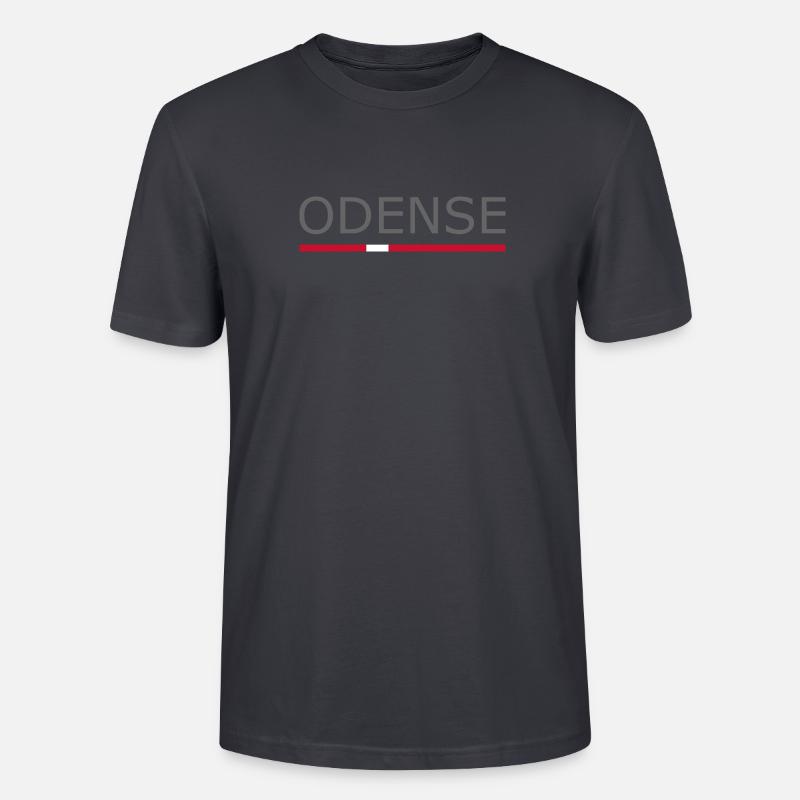 Odense - drapeau du Danemark - Danemark - Scandinavie - T-shirt bio CRAFTER Stanley Stella Unisexe - bleu gris foncé