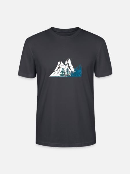 Bergwelle - Stanley/Stella Unisex Bio-T-Shirt CRAFTER - Dunkles Graublau