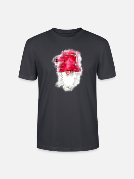 Gnom mit roter Mütze - Stanley/Stella Unisex Bio-T-Shirt CRAFTER - Dunkles Graublau