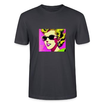 Toujours calme et sécurisé - T-shirt bio CRAFTER Stanley Stella Unisexe - bleu gris foncé - Devant - Alina (178cm) & Michal (187cm)