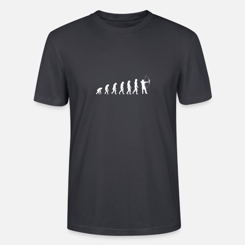 Bogenschießen Evolution - Stanley/Stella Unisex Bio-T-Shirt CRAFTER - Dunkles Graublau
