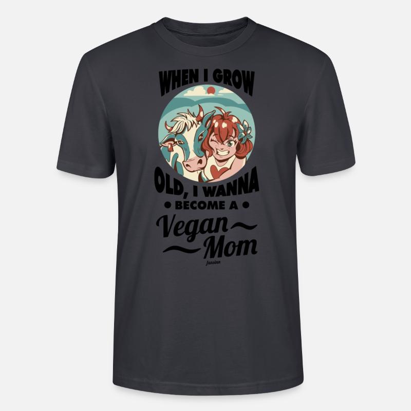 Mädchen wird Veganerin - Stanley/Stella Unisex Bio-T-Shirt CRAFTER - Dunkles Graublau