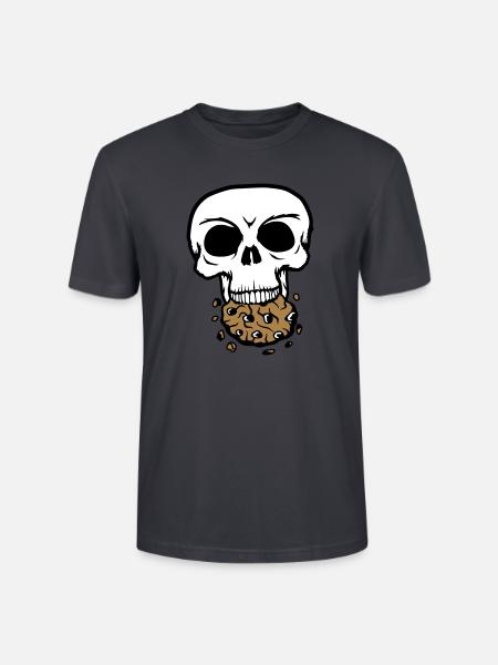 skull dead death die head bones skeleton dead - Stanley/Stella CRAFTER Unisex Organic T-Shirt - India Ink Grey