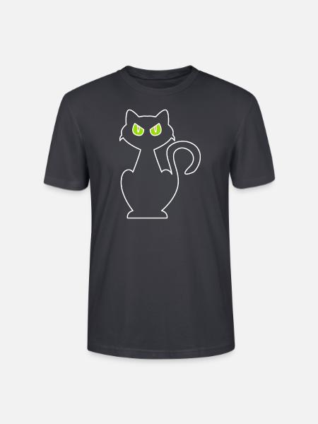Wütende Katze - Stanley/Stella Unisex Bio-T-Shirt CRAFTER - Dunkles Graublau