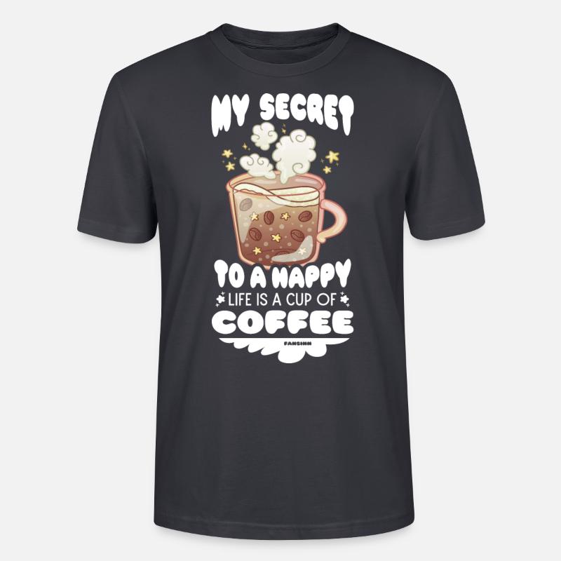 Kaffee - Stanley/Stella Unisex Bio-T-Shirt CRAFTER - Dunkles Graublau