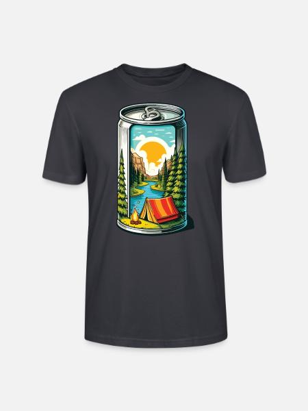 Camping Lagerfeuer Dose - Stanley/Stella Unisex Bio-T-Shirt CRAFTER - Dunkles Graublau