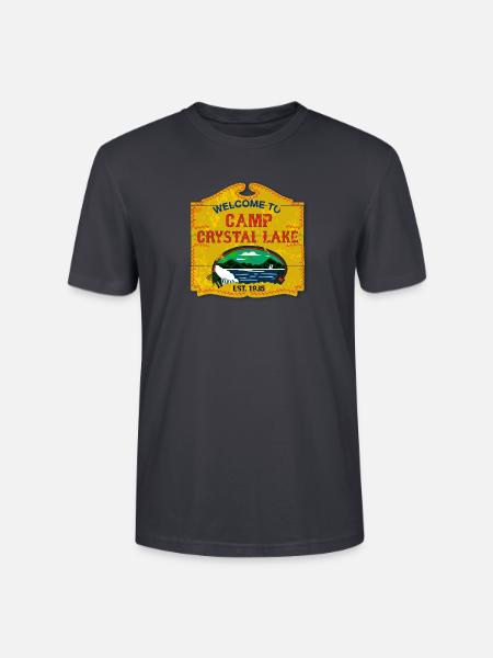 Camp Crystal Lake - Stanley/Stella Unisex Bio-T-Shirt CRAFTER - Dunkles Graublau