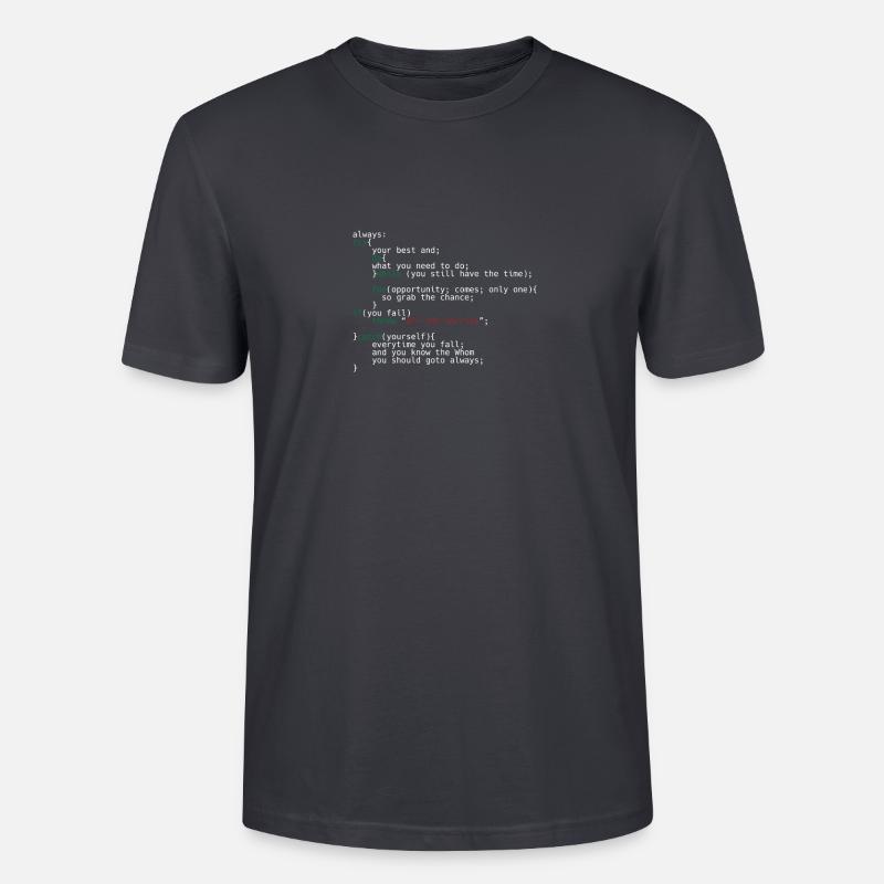 Geek Coder - Stanley/Stella Unisex Bio-T-Shirt CRAFTER - Dunkles Graublau