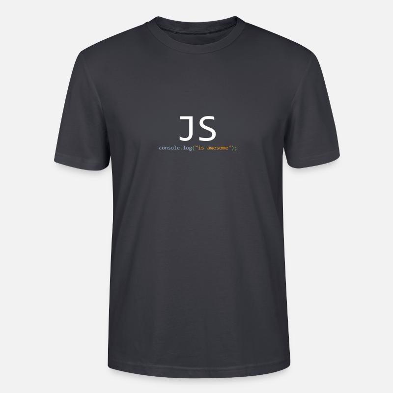 JavaScript is awesome - Stanley/Stella CRAFTER Unisex Organic T-Shirt - India Ink Grey