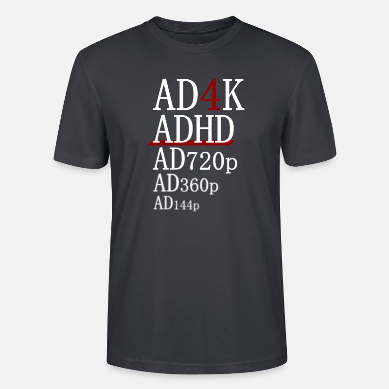ADHD - AD4K - Stanley/Stella Unisex Bio-T-Shirt CRAFTER - Dunkles Graublau