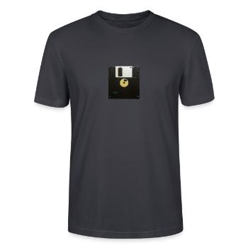 Disquette - T-shirt bio CRAFTER Stanley Stella Unisexe - bleu gris foncé - Devant - Alina (178cm) & Michal (187cm)