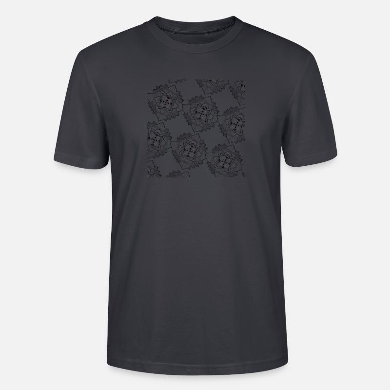Mandala Pattern - Stanley/Stella Unisex Bio-T-Shirt CRAFTER - Dunkles Graublau