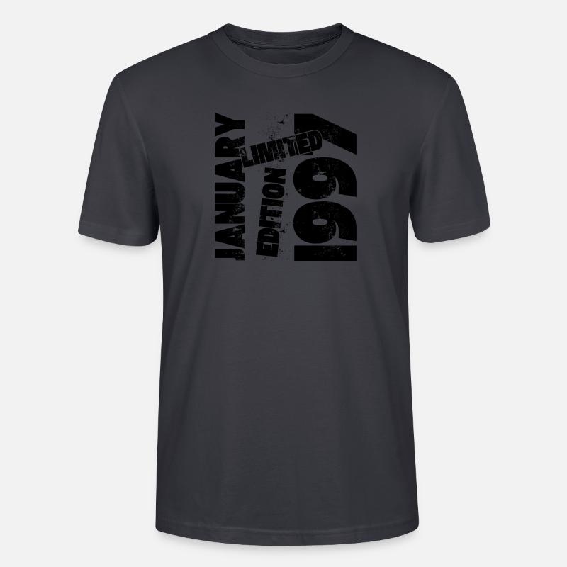 JANUAR 1997 LIMITIERTE AUFLAGE - Stanley/Stella Unisex Bio-T-Shirt CRAFTER - Dunkles Graublau