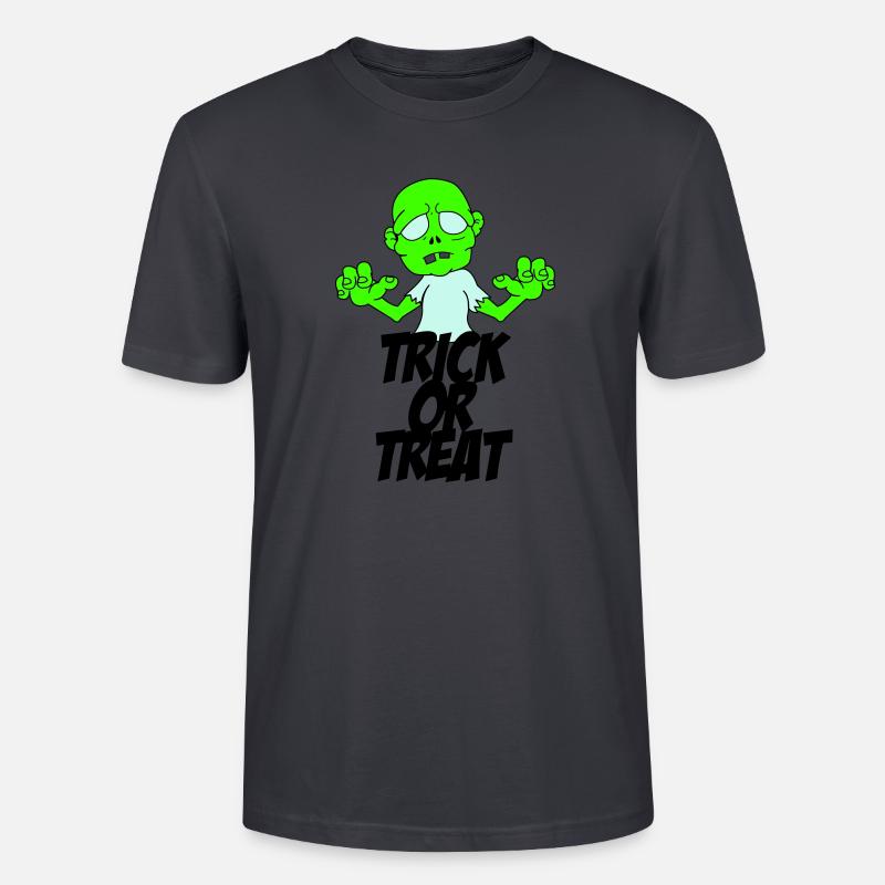 Zombie Trick or Treat - T-shirt bio CRAFTER Stanley Stella Unisexe - bleu gris foncé