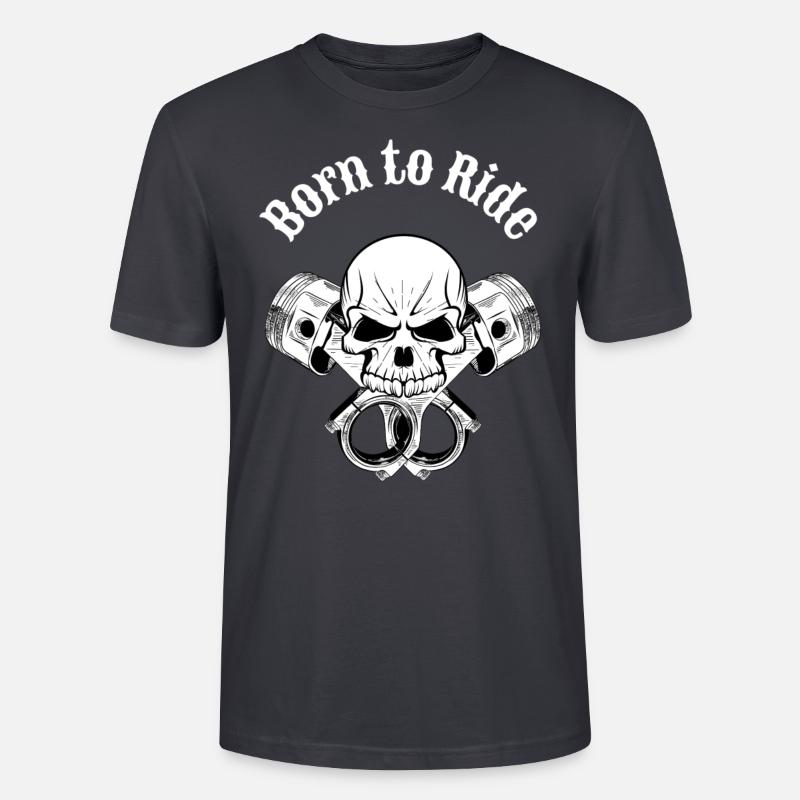 Ich bin ein Motorradfahrer. - Stanley/Stella Unisex Bio-T-Shirt CRAFTER - Dunkles Graublau