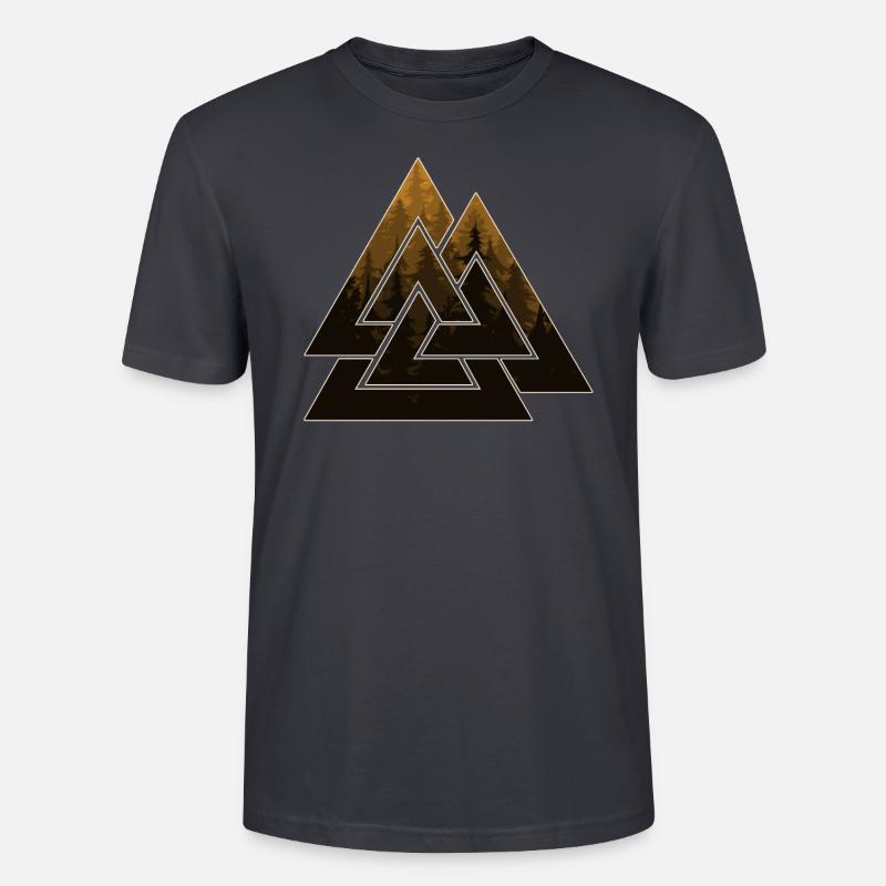 valknut tattoo wikinger - Stanley/Stella Unisex Bio-T-Shirt CRAFTER - Dunkles Graublau