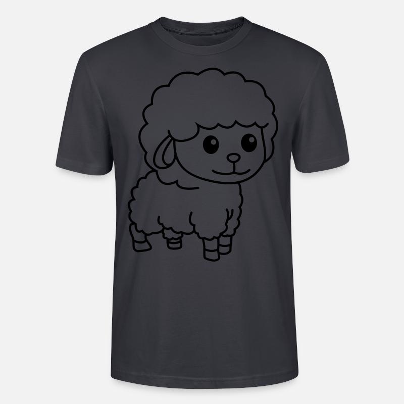 Schaf Comic Tier - Stanley/Stella Unisex Bio-T-Shirt CRAFTER - Dunkles Graublau