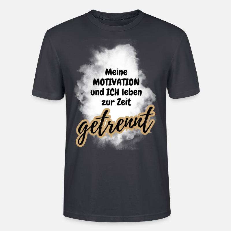 POSITIVE EINSTELLUNG MINDSET Motivation - Stanley/Stella Unisex Bio-T-Shirt CRAFTER - Dunkles Graublau
