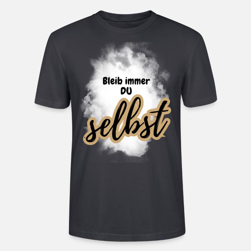 POSITIVE EINSTELLUNG MINDSET Motivation - Stanley/Stella Unisex Bio-T-Shirt CRAFTER - Dunkles Graublau