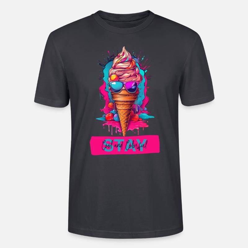Radiant Delight - Helles Eis - Stanley/Stella Unisex Bio-T-Shirt CRAFTER - Dunkles Graublau