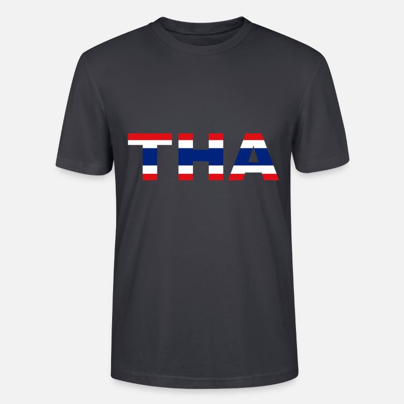 Drapeau Thaïlande Code ISO THA - T-shirt bio CRAFTER Stanley Stella Unisexe - bleu gris foncé