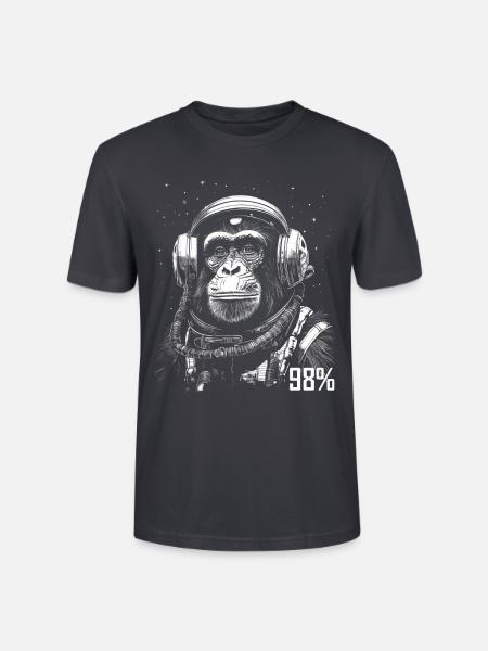Astronaut Affe Weltraum Erkundung Abenteuer - Stanley/Stella Unisex Bio-T-Shirt CRAFTER - Dunkles Graublau