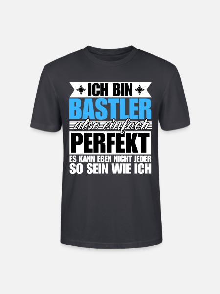 Perfekter Bastler - Stanley/Stella Unisex Bio-T-Shirt CRAFTER - Dunkles Graublau