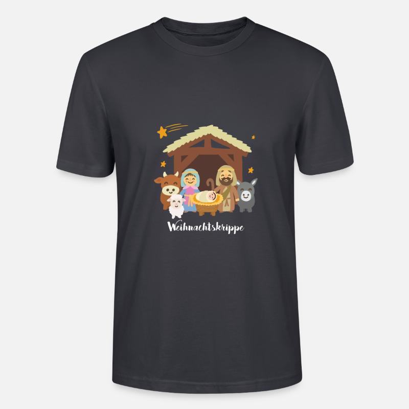 Weihnachtskrippe Süß ! - Stanley/Stella Unisex Bio-T-Shirt CRAFTER - Dunkles Graublau
