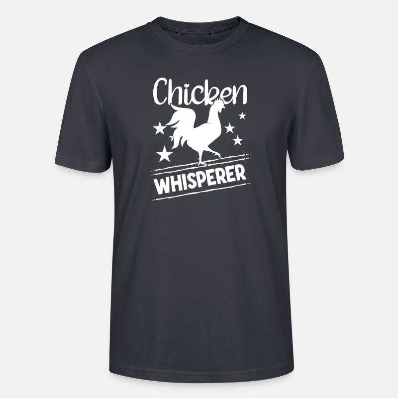 Hühnerflüsterer Chuchoteur de poulet - T-shirt bio CRAFTER Stanley Stella Unisexe - bleu gris foncé